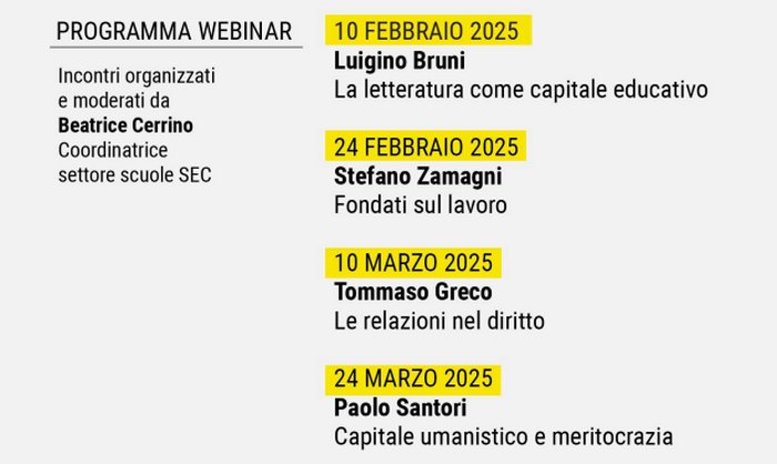 Programma Lunedi SEC 700